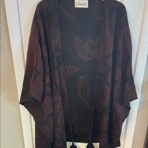 Chic Women's Cape in Black and Brown